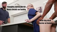 Odtwórz Niegrzeczne międzyrasowe spotkanie zdradzającej pielęgniarki Nory Novy z dobrze wyposażonym lekarzem